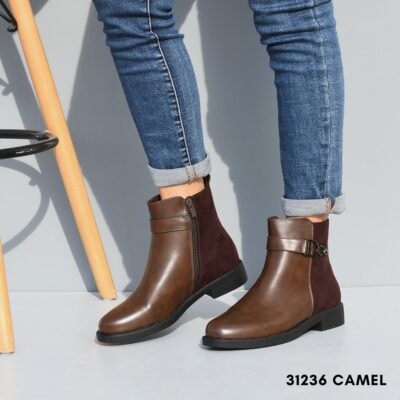 Boots For Woman 31233 (Αντιγραφή) - 36, Κάμελ