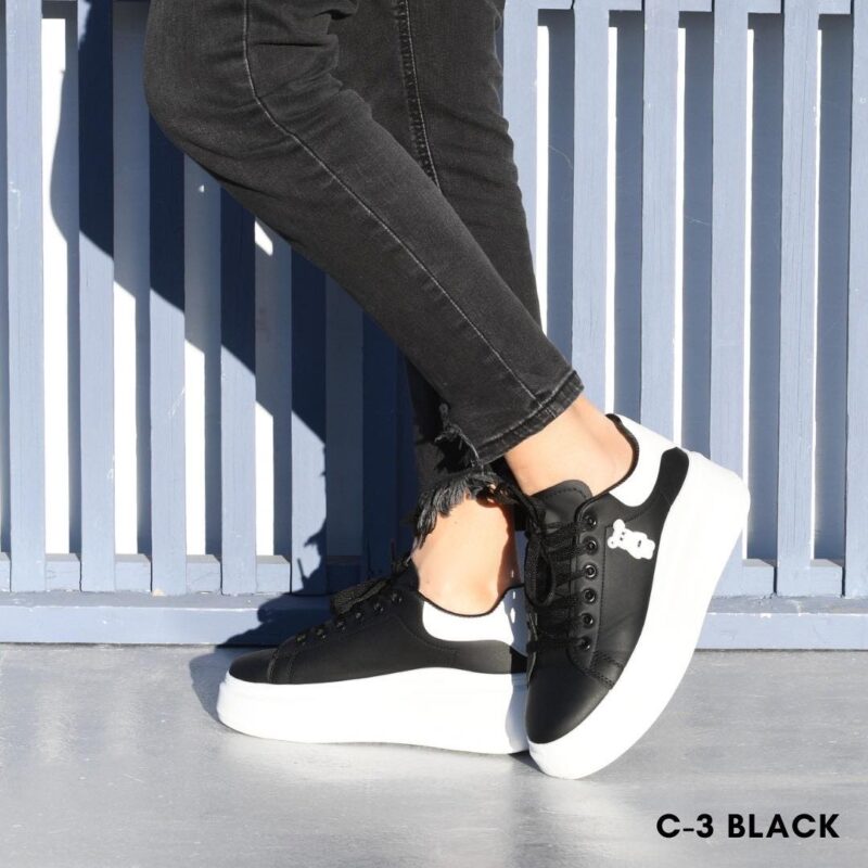 Sneakers for woman C03 - 36, Λευκό-Μαύρο