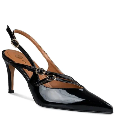 SHINY SLINGBACK PUMPS 19060 - 36, Μαύρο