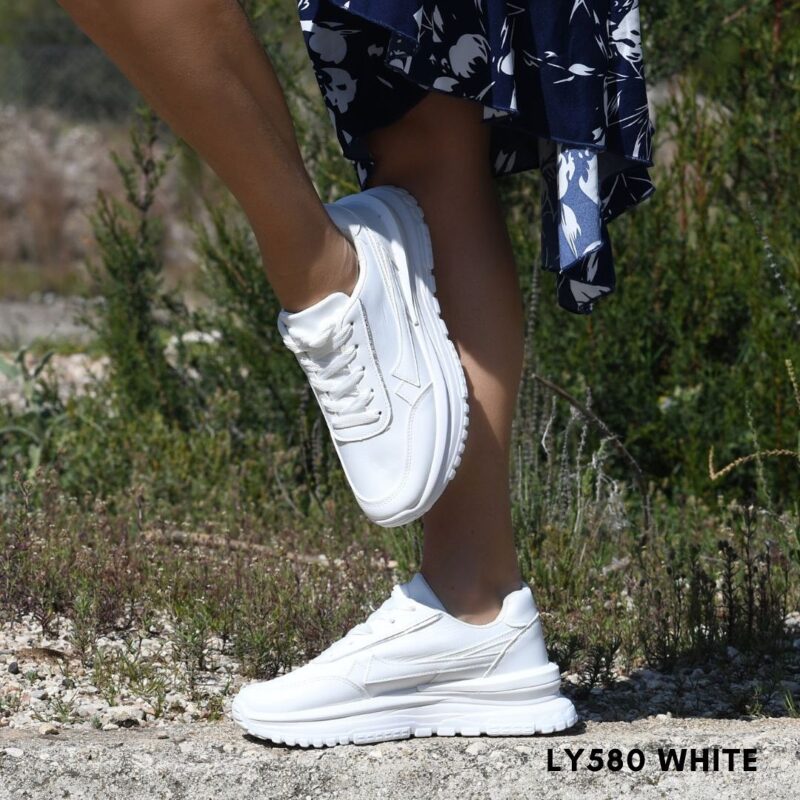 Sneakers for woman LY580 - 36, Λευκό-Μαύρο