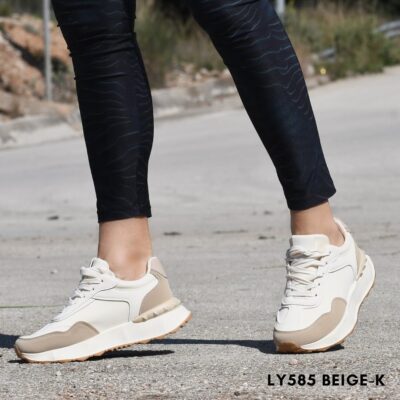 Sneakers for woman585 - 36, Μπεζ