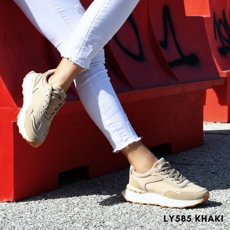 Sneakers for woman585 - 36, Μπεζ