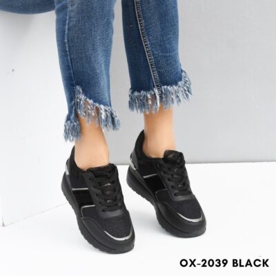 sneakers for woman 2039 - 36, Λευκό-Μαύρο