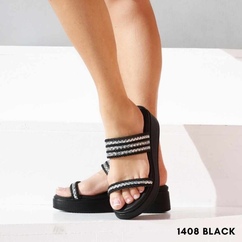 Leather flatform sandals 1408