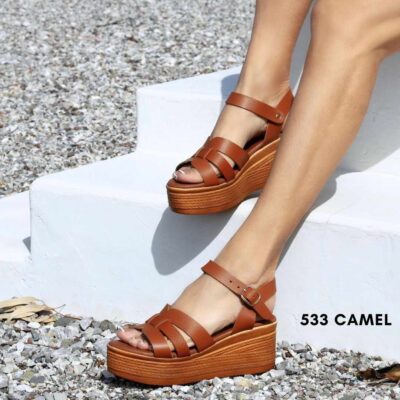 Women leather flatform sandals 1533