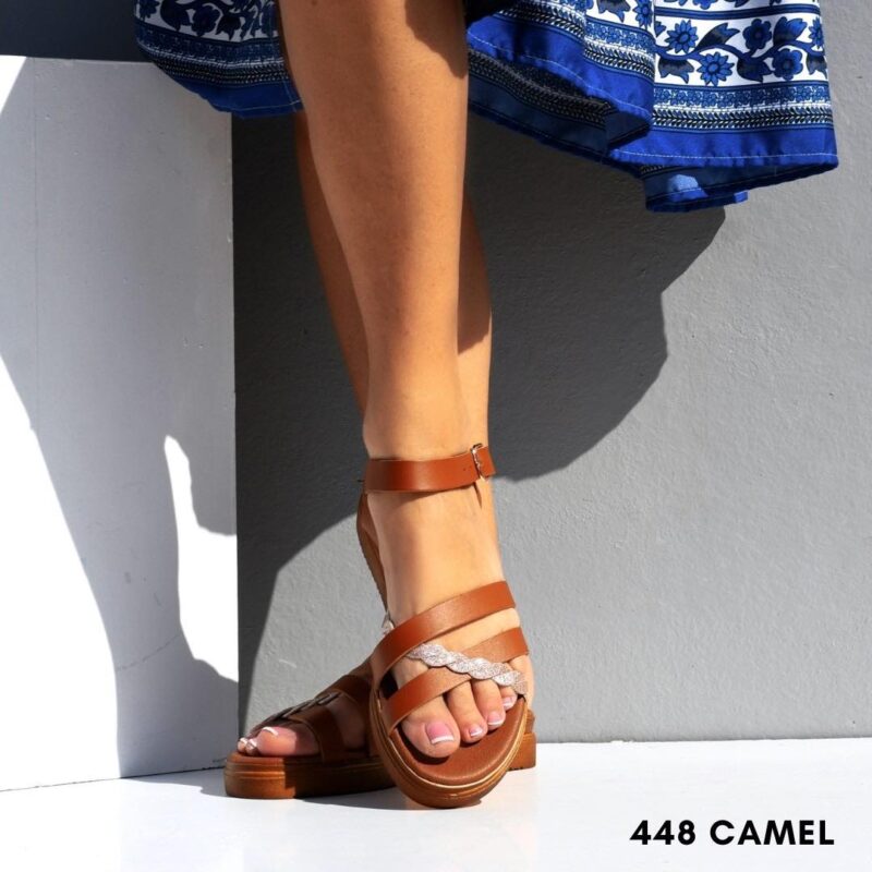 Women leather flatform sandals 448