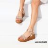 Women leather flatform sandals 1410