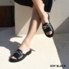 Women leather flat sandals 1009