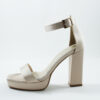 Women leather platform heels 4050 - Nude, 36