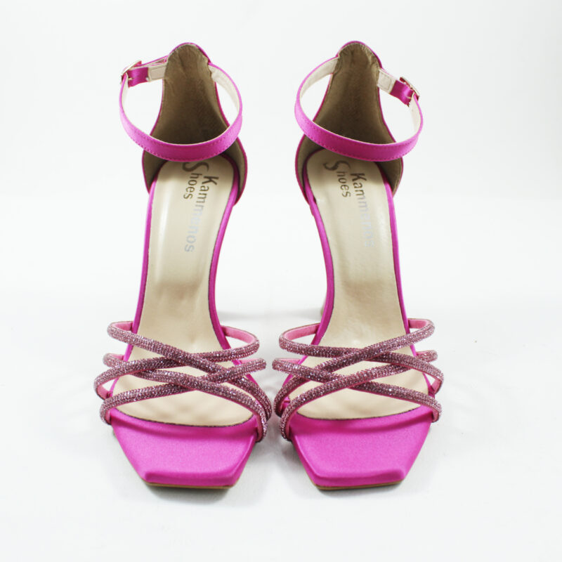 Ηigh satin heels kammenos shoes 6510