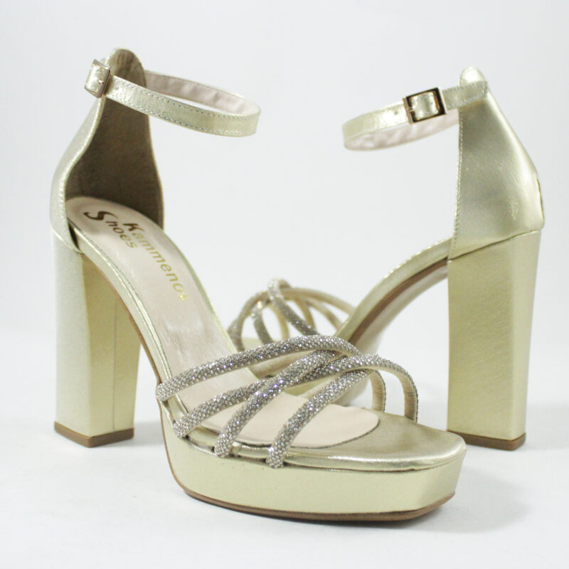 Ηigh platform heels 4080 gold