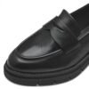 Tamaris leather loafers-24323 BLACK LEATHER