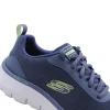 SKECHERS MESH LACE UP SNEAKER W 232822-NVLM Μπλε