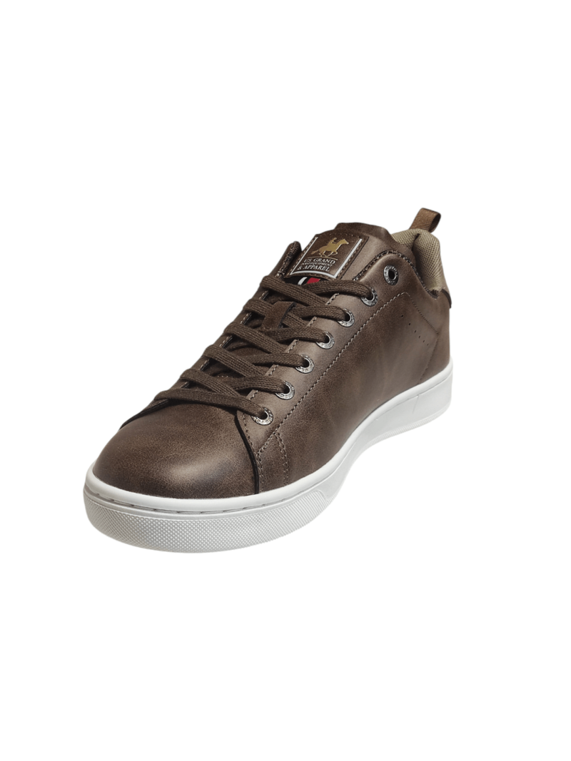 Ανδρικά Sneakers με κορδόνι U.S.GRAND POLO καφέ χρώμα SKU: GPM424001/6262 BROWN