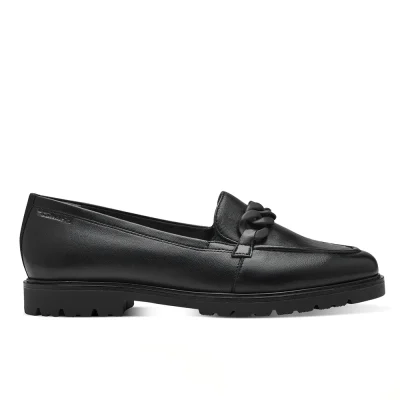 Tamaris leather loafers-24201-41 003 BLACK LEATHER