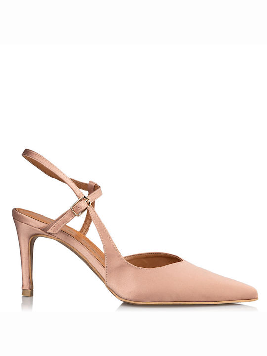 Satin stiletto Pumps E02-17043