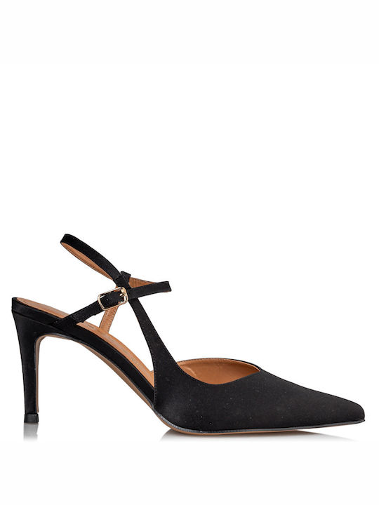 Satin stiletto Pumps E02-17043
