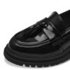 Tamaris leather loafers-24324 BLACK LEATHER