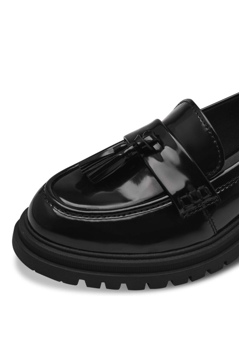 Tamaris leather loafers-24324 BLACK LEATHER