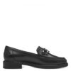 Tamaris leather loafers-24219 BLACK LEATHER