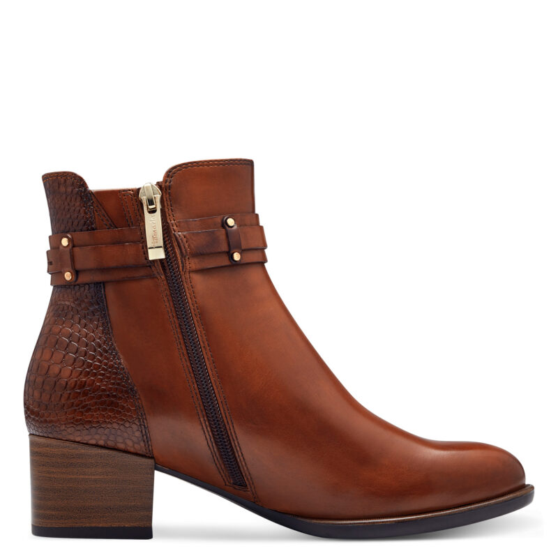 Tamaris leather boots 25343 cognac