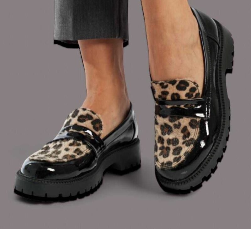 Women loafers 2502 leopar