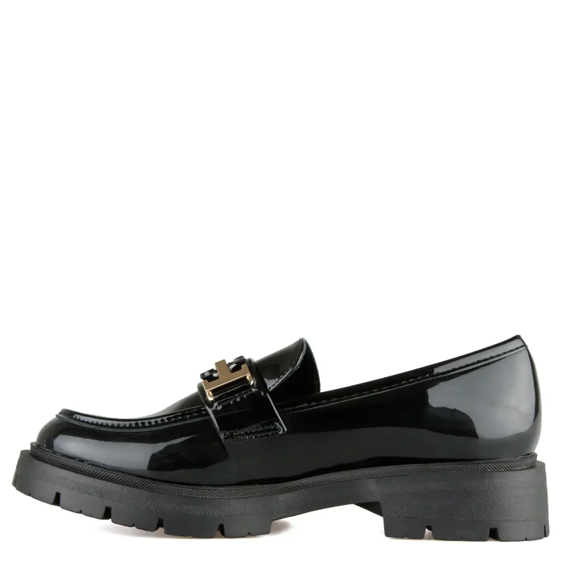 Women black loafers 1508