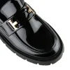 Women black loafers 1508