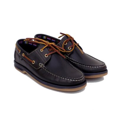 On the Road 10113 Δερμάτινα Ανδρικά Boat Shoes σε Μπλε Χρώμα