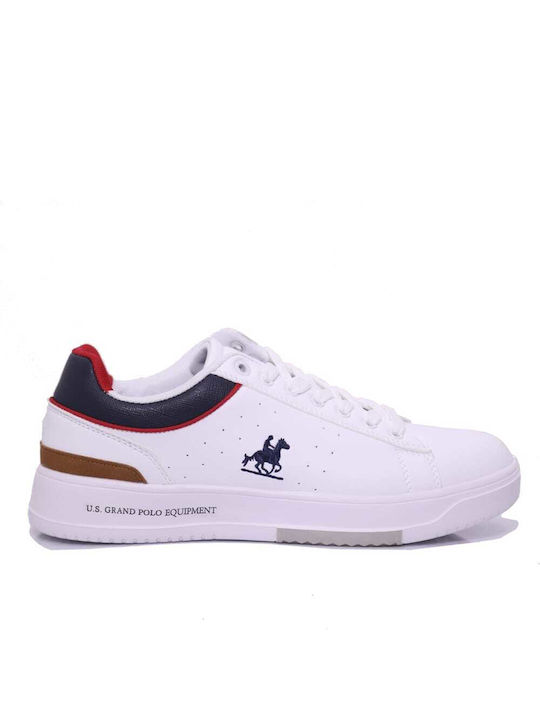 GPM514303 white sneakers με κορδόνι U.S.GRAND POLO