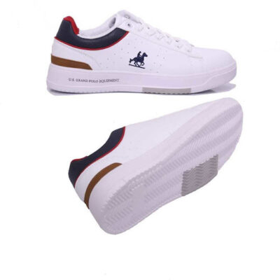GPM514303 white sneakers με κορδόνι U.S.GRAND POLO