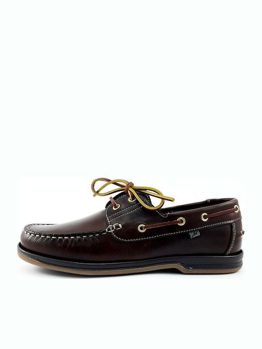 On the Road 10113 Δερμάτινα Ανδρικά Boat Shoes σε Καφέ Χρώμα