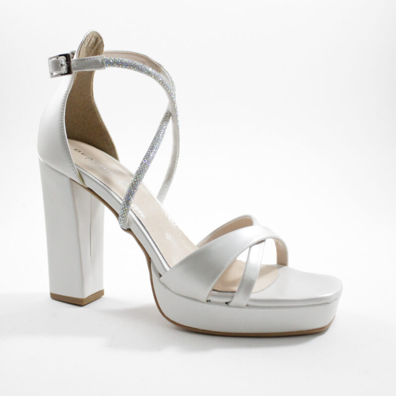Women leather platform heels 4036 perla