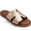 Leather flat sandals 1004 -2