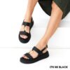 Women leather flatform sandals 1711