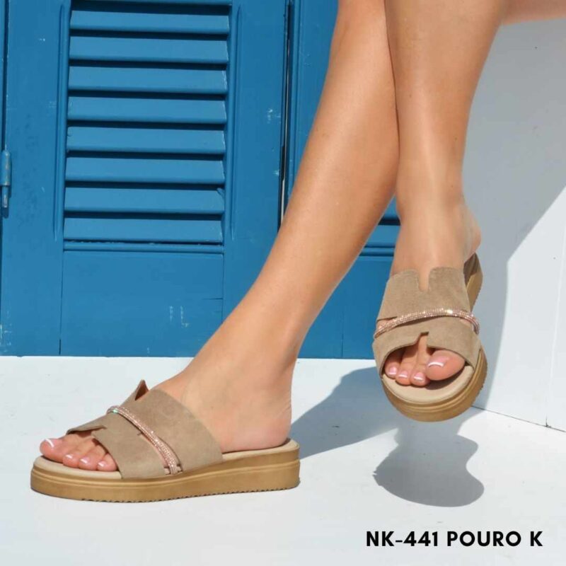 Leather flatform sandals 441