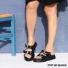 Leather flatform sandals 1707