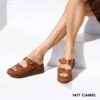 Leather flatform sandals 1417 (Αντιγραφή) - 36, Κάμελ