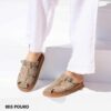 Leather flatform sandals 1815 KHAKI