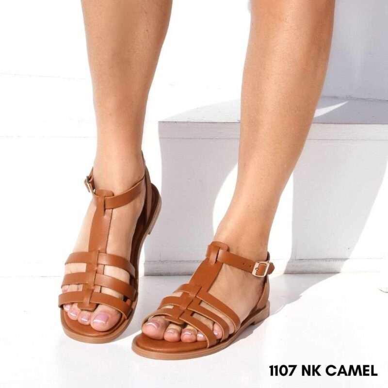Leather flat sandals 1107