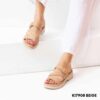 Flatform sandals 17908 - 36, Μπεζ