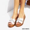 Women leather flatform sandals 1400-2