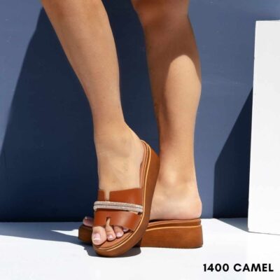Women leather flatform sandals 1400-2