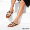 Leather flat sandals 1128