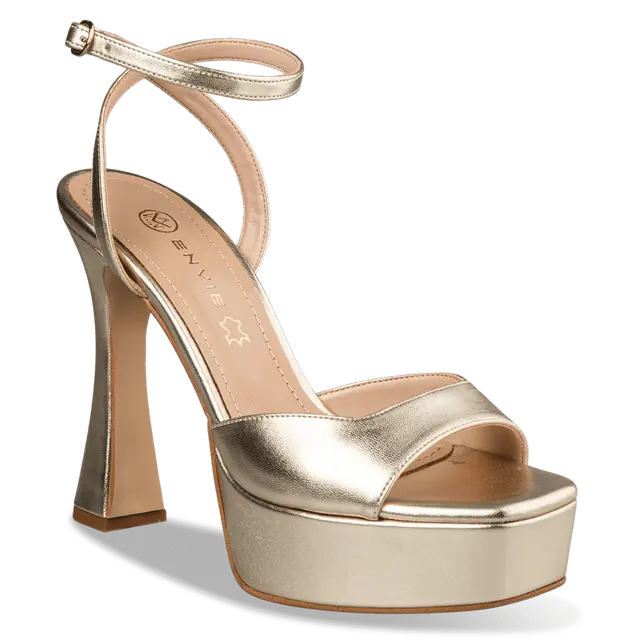 ENVIE 21871 PLATFORM HEEL SANDALS GOLD