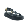 Women leather flatform sandals 1701