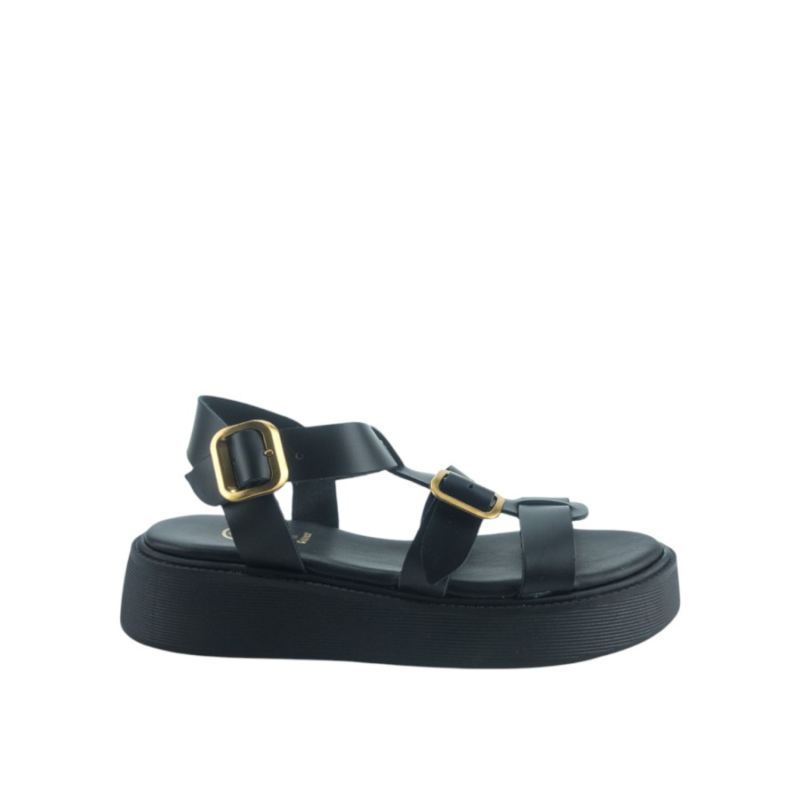 Women leather flatform sandals 1701