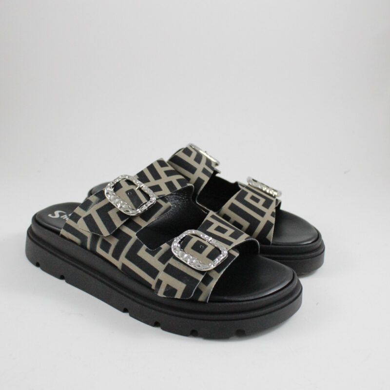 Flat sandals 4525 khaki