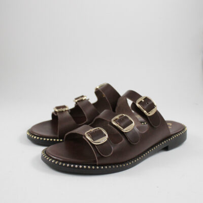 Flat sandals 165 brown