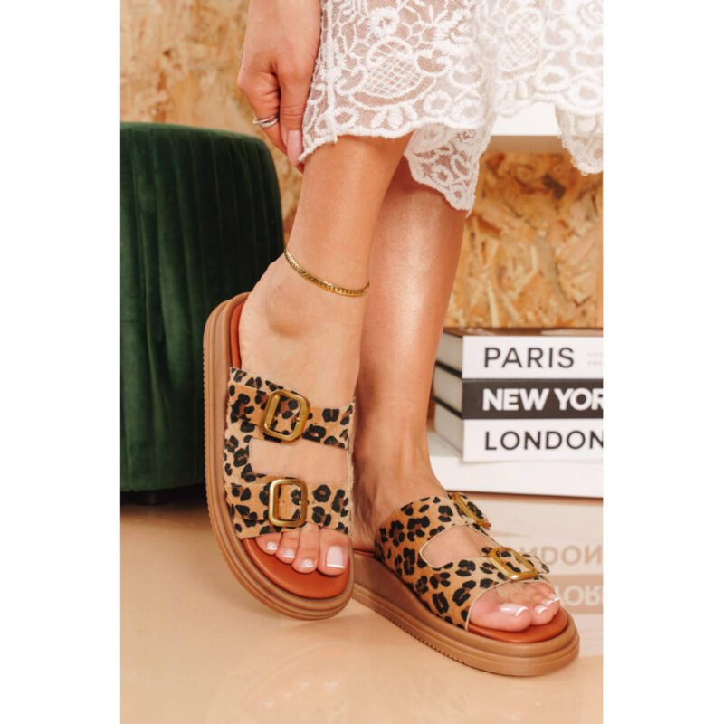 Leather flatform sandals 1809